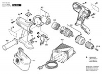 Bosch 0 601 952 255 Gsb 24 Ve-2 Cordless Impact Drill 24 V / Eu Spare Parts